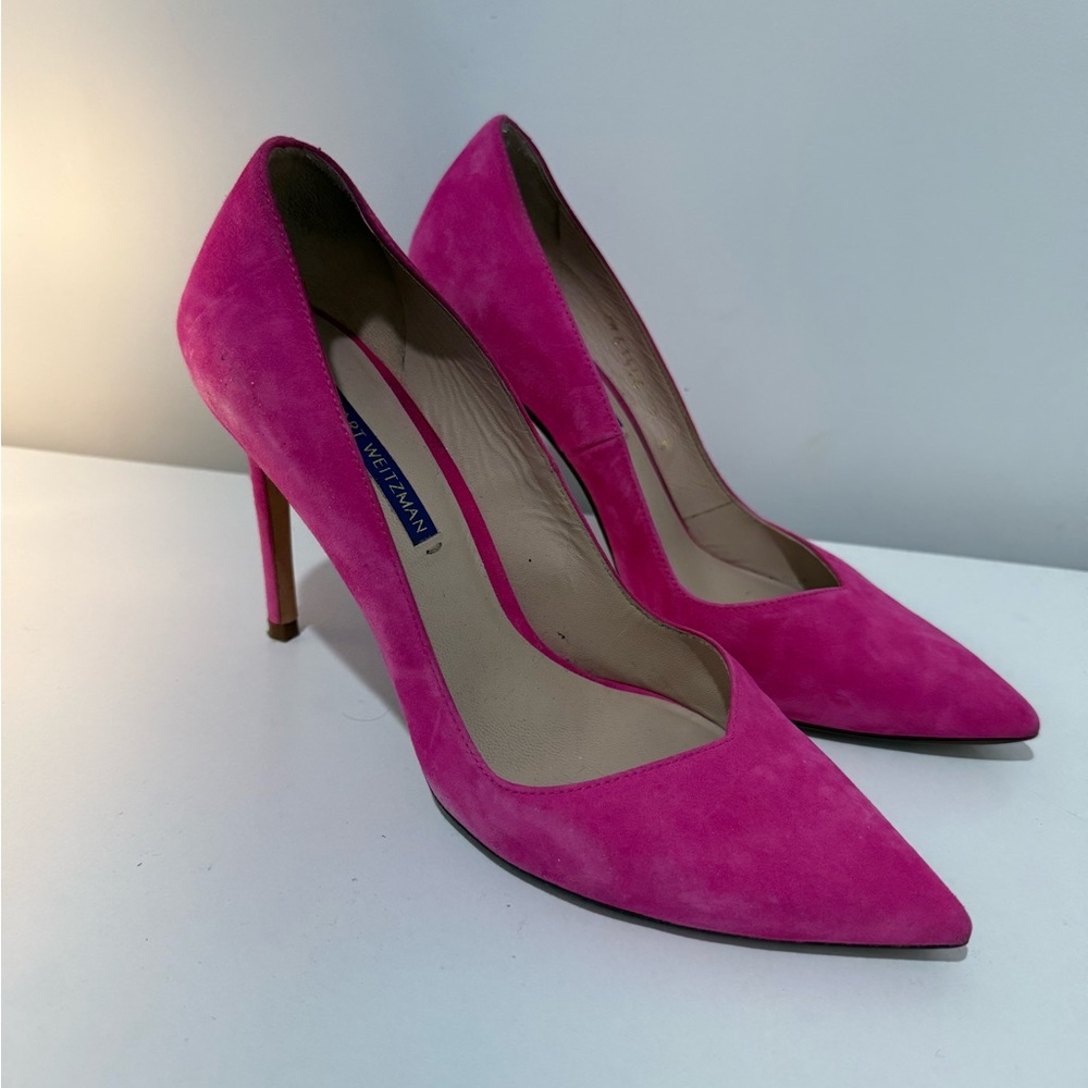 Pink Suede Women's Heels